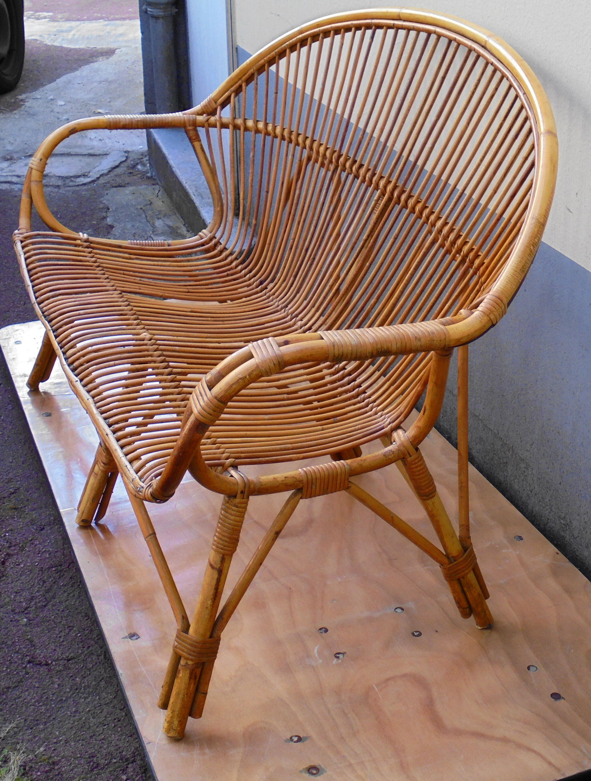 Bamboo sofa and rattan from the 60s
