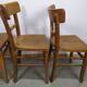Set of 4 vintage wooden bistro chair