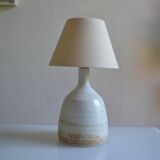terracotta lamp base, modernist stoneware, France, 1970s