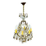 Baccarat Cage Chandelier In Bronze And Crystal Louis XV Style XIX Eme Century