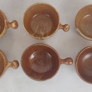 6 Puisaye stoneware bowls