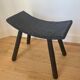 Japanese style stool burnt wood finish