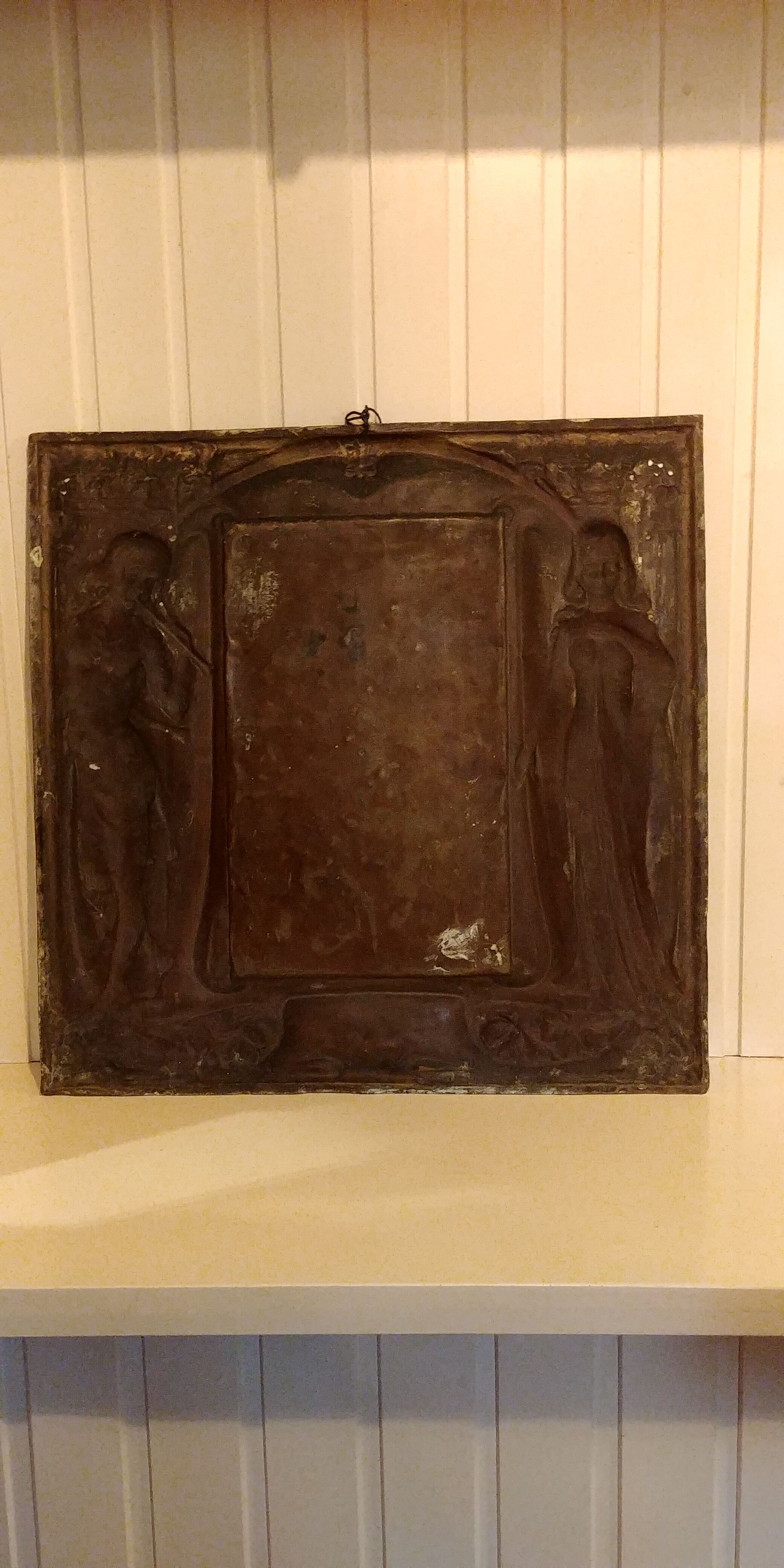 Brass fireplace plate