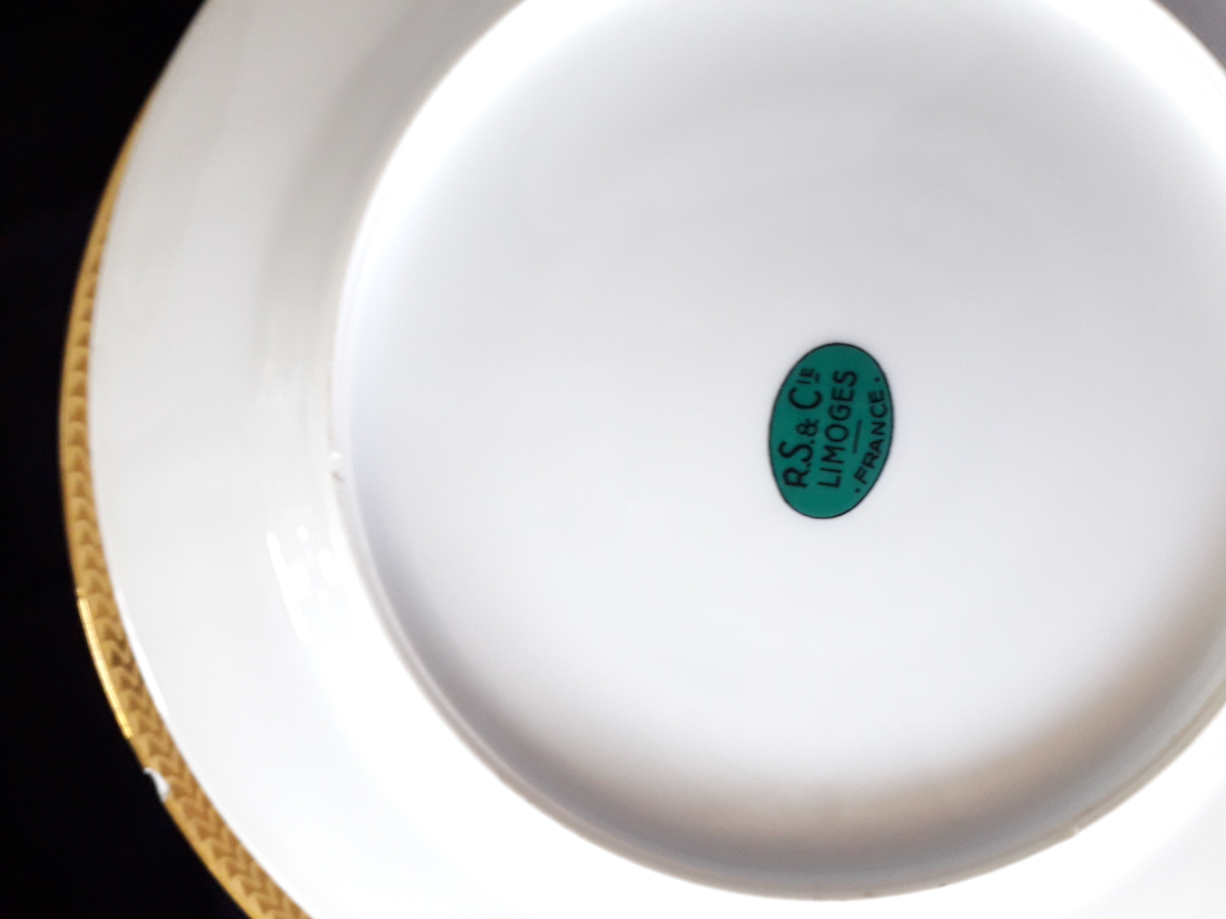 Limoges table service of 77 pieces of RS brand of the twentieth century