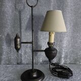 Old electrified Quinquet oil lamp