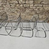 Round table and 4 chairs set, 1970
