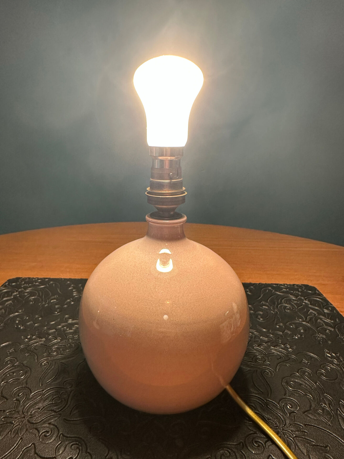 Pied de la lampe en céramique estampillé Duriez