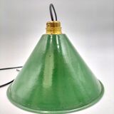 Old enamelled sheet metal lamp