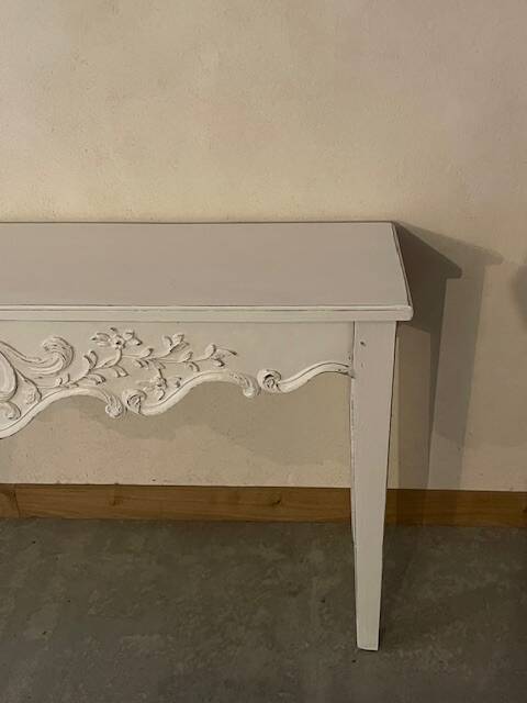 White patinated console