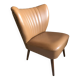 Fauteuil cocktail vintage avec skaï années 1960