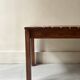 Bench / modernist coffee table made of wooden slats, 1970s design.