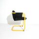 Postmodern cantilever armchair with a yellow tubular frame, Italy, 1970s.