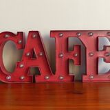 Letters bright vintage cafe red metal