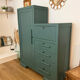 Armoire, secrétaire Art déco en bois massif