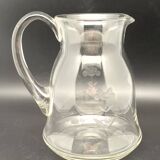Carafe en verre avec motif Fleurs ciselé