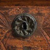 Antique brown trunk with floral patterns (c.1920) #13