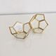 Vintage glass and brass jewelry box