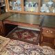 Immense oak solid wood staff desk in English style 248 x 114 cm