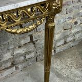 Louis XVI style console in carved wood eighteenth
