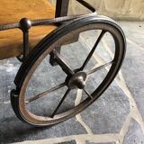Rolling service in solid oak and wrought iron