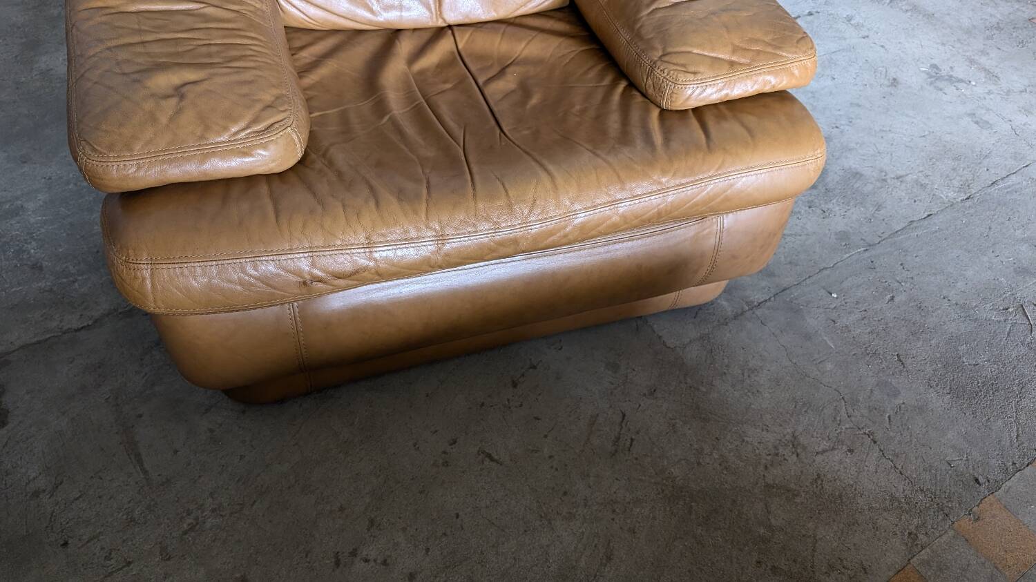 Designer leather sofa