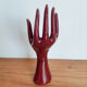 Hand wears red jewelry, ring, soliflore, vintage French, 50s