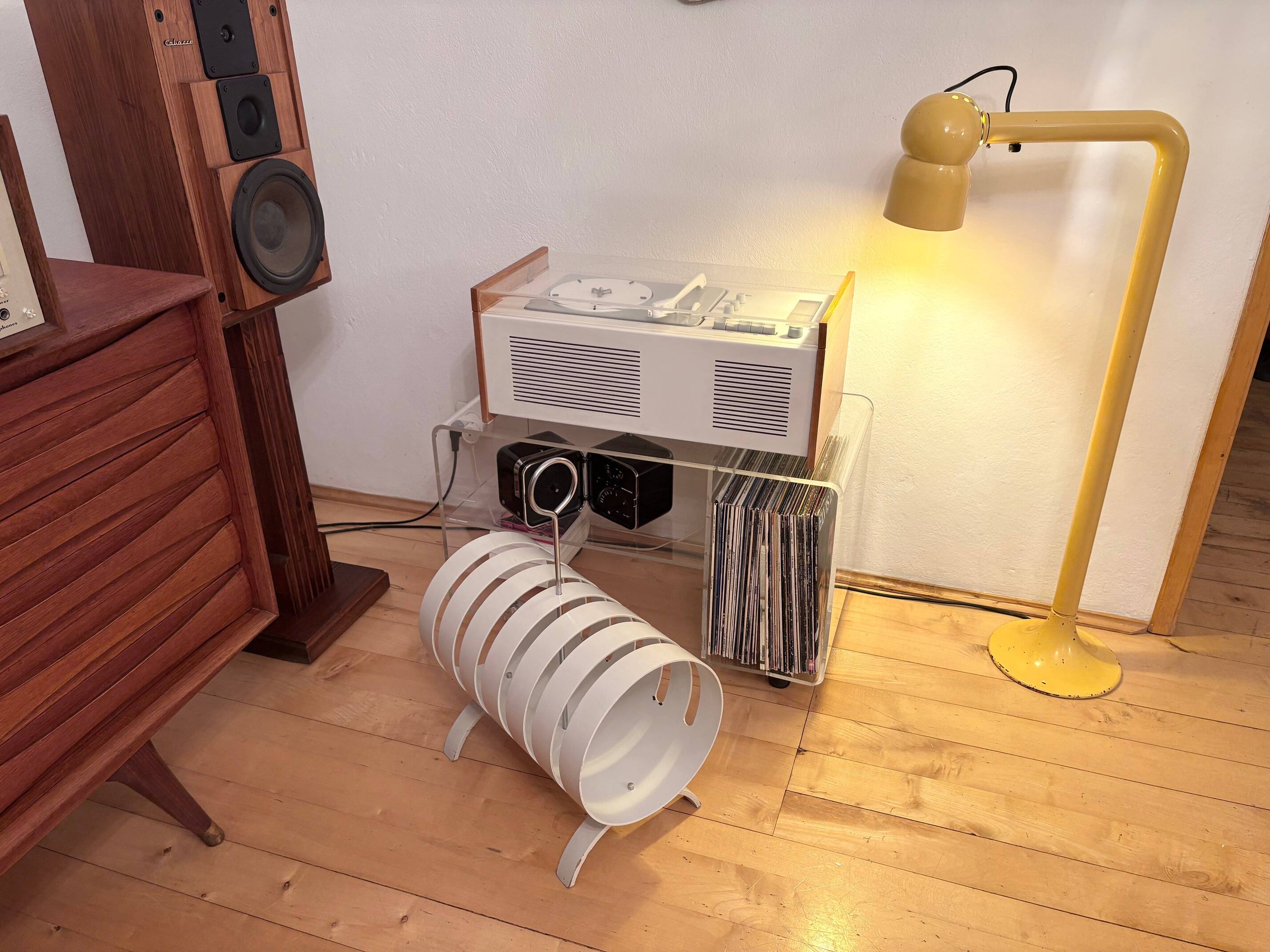 Vinyl Record Magazine Rack, Opal Möbel, 1970s