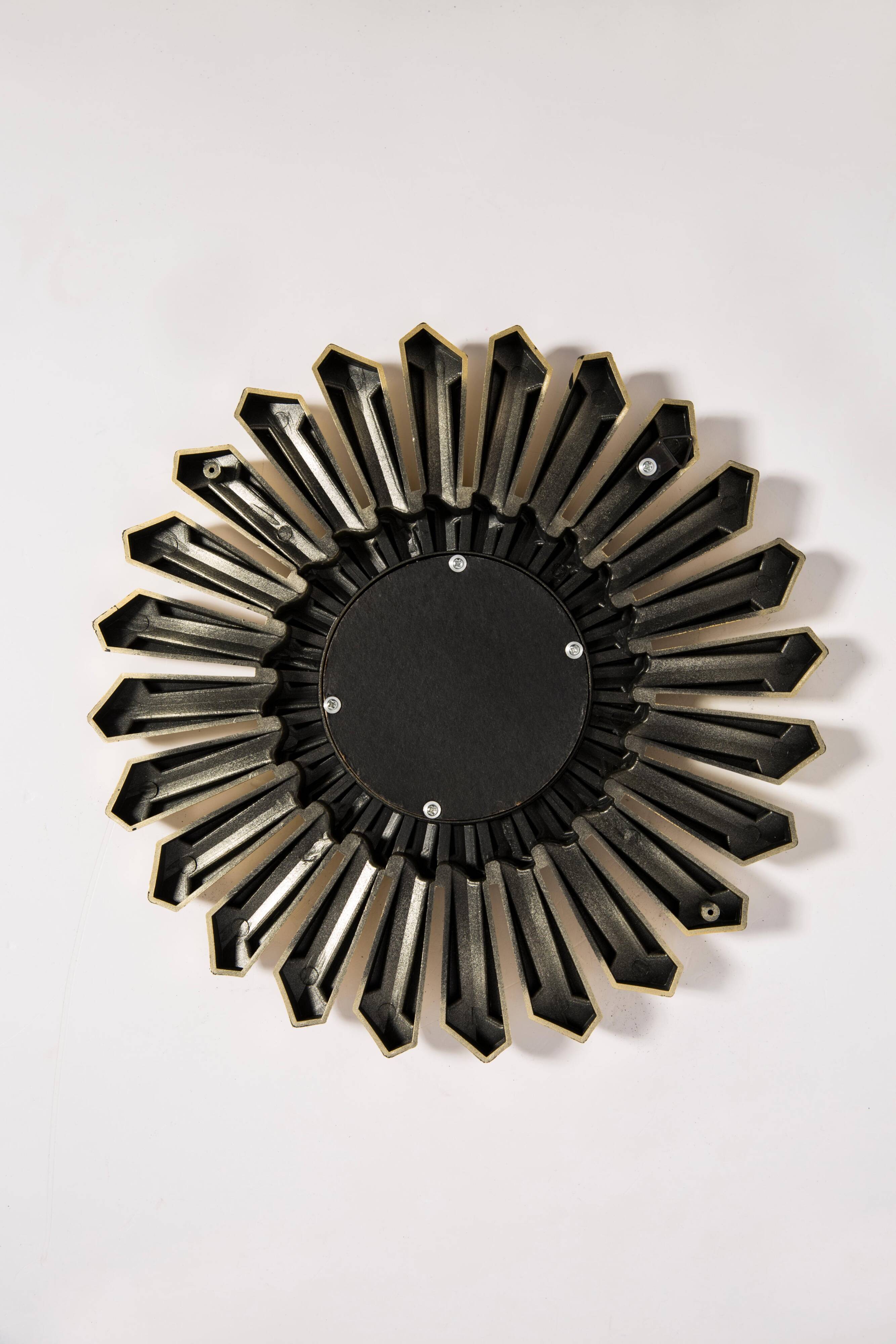 Miroir petit soleil italien vintage doré milieu du siècle, Italie, années 1960