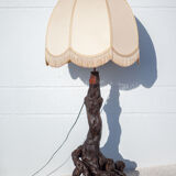 Floor lamp, floor lamp, vine vine and lampshade, large living room lamp, chalet, countryside