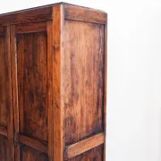 Vintage Parisian wardrobe with two doors. Pine wood. France, 1950s.