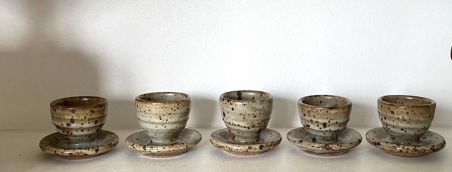 5 Gustave Tiffoche egg cups