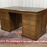 Early 20th century English flat desk in oak