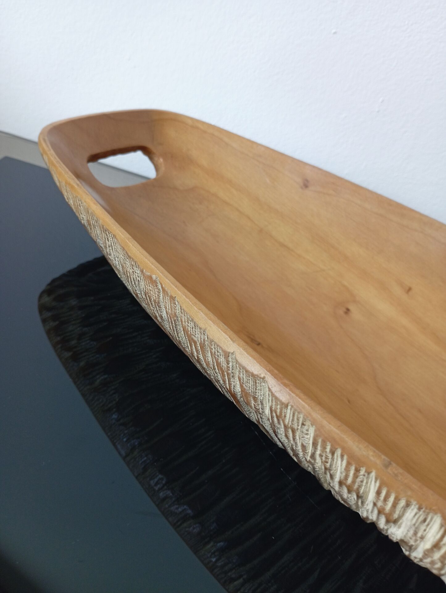 Vintage wooden plate by Aldo Tura for Macabo Italy