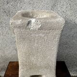 Anthropomorphic stone table lamp brutalised by Albert Tormos.