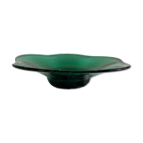 Green glass dish by Max Verboeket