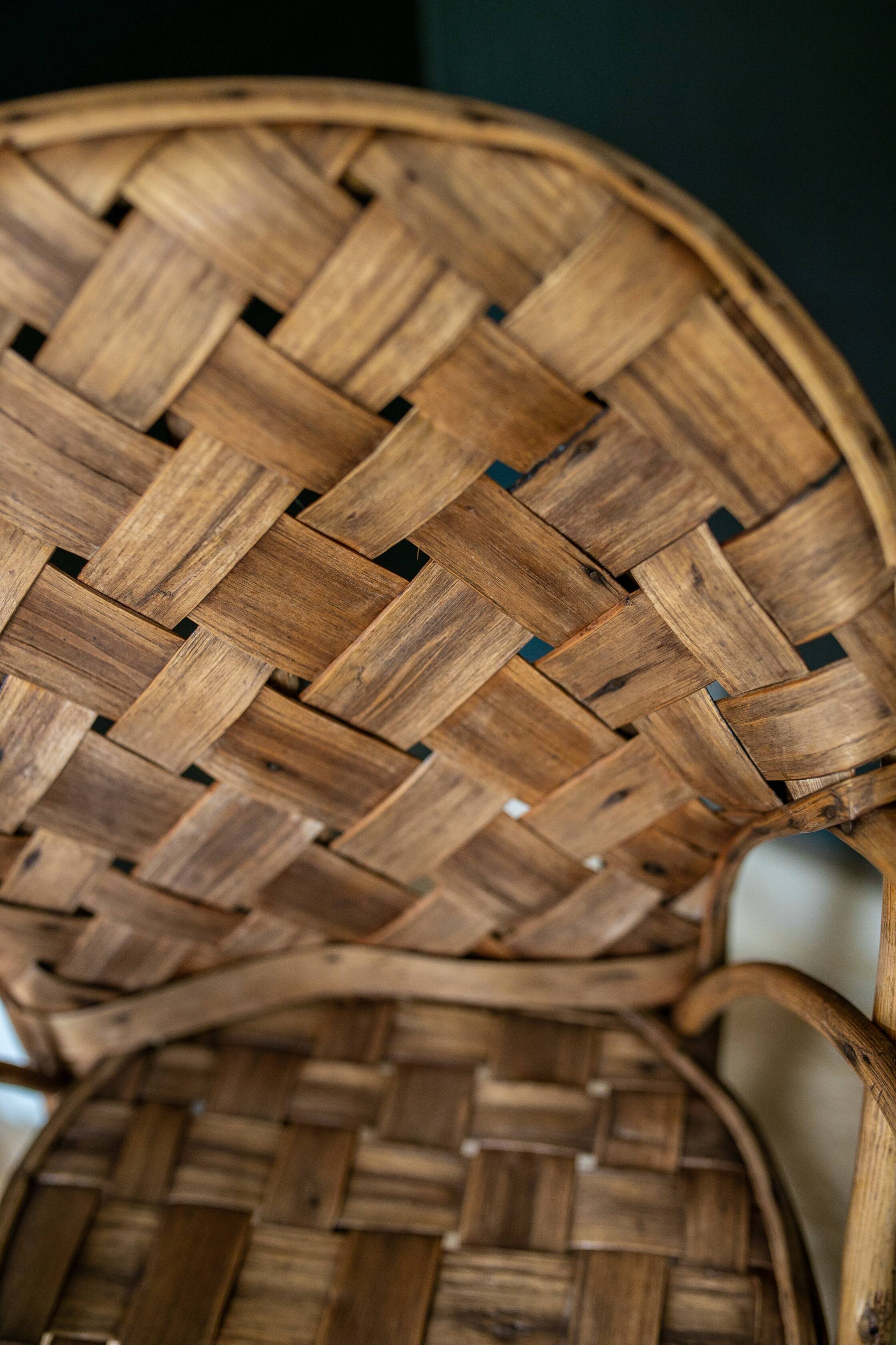 Chaise haute en rotin