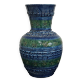 Vase par Aldo Londi pour Bitossi XXe fond bleu