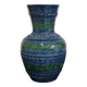 Vase by Aldo Londi for Bitossi 20th century blue background