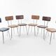 Set of 6 mid-century chrome dining chairs, Czechoslovakia, 1960s