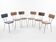 Set of 6 mid-century chrome dining chairs, Czechoslovakia, 1960s