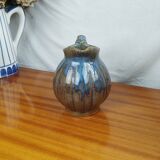 Stoneware Pitcher or Carafe in the Shape of a Pumpkin, Art Deco Period 1930s