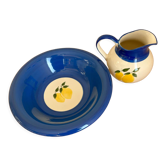 Pitcher and lemon salad bowl