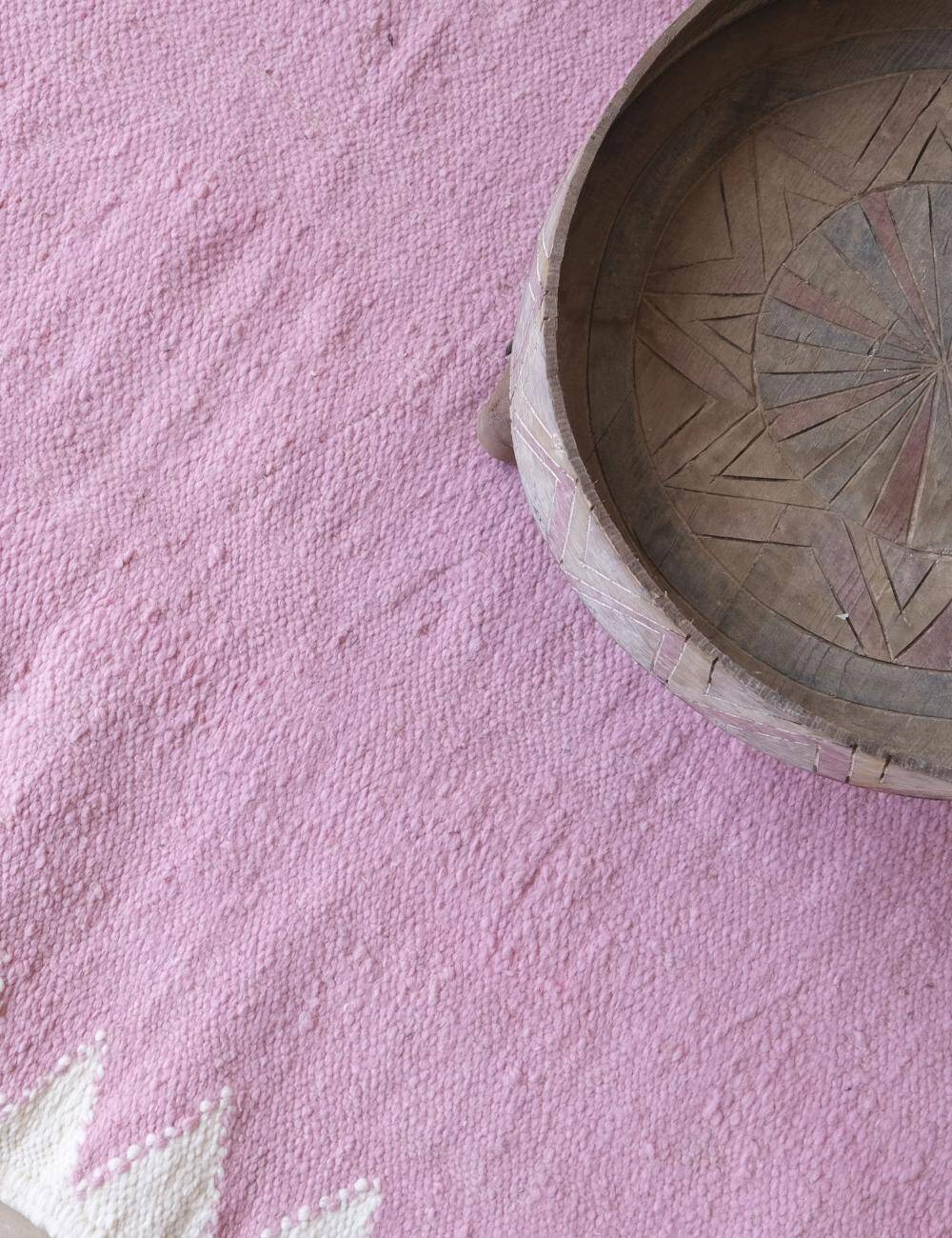 Pink Kilim Rug - 296 x 109 cm