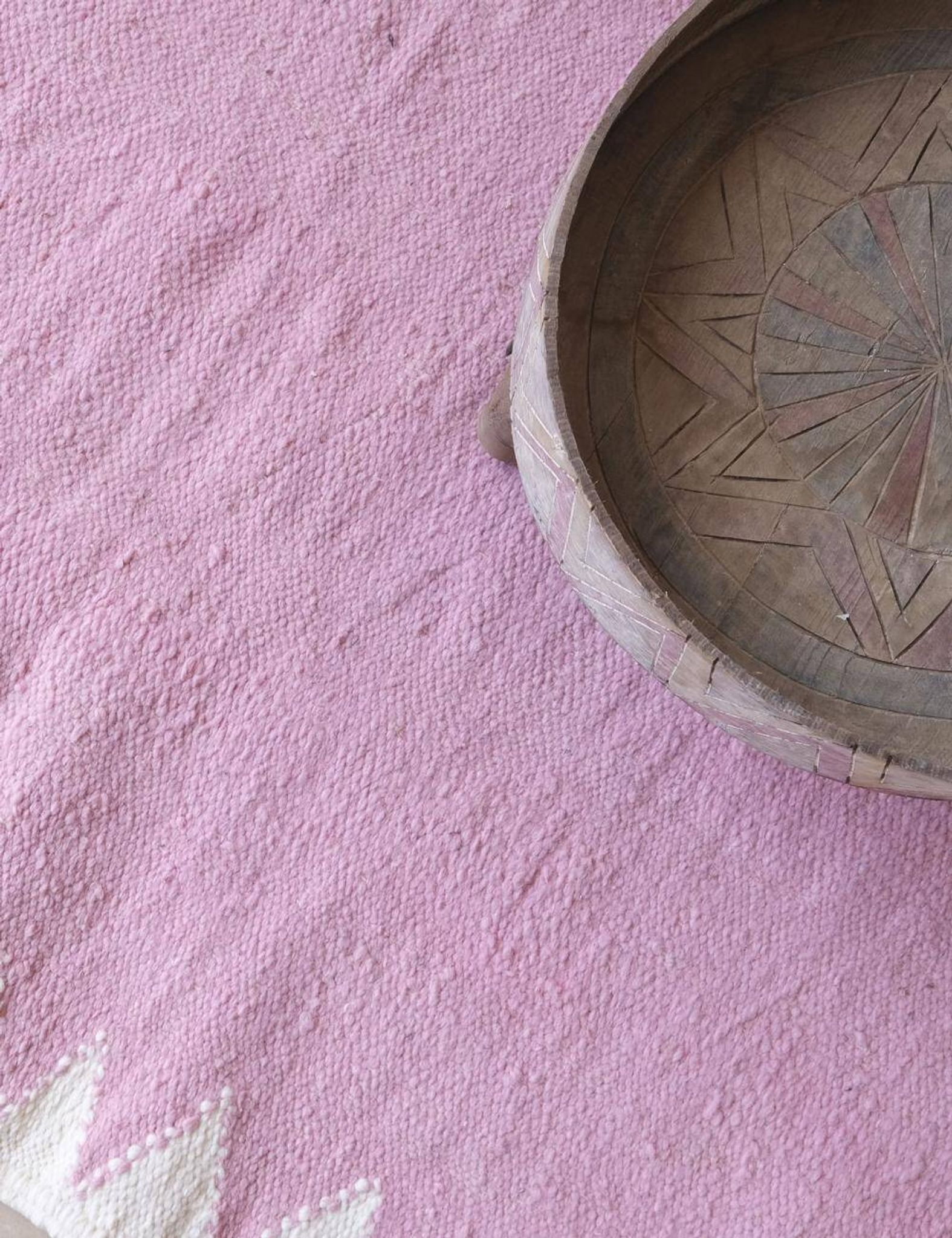 Pink Kilim Rug - 296 x 109 cm
