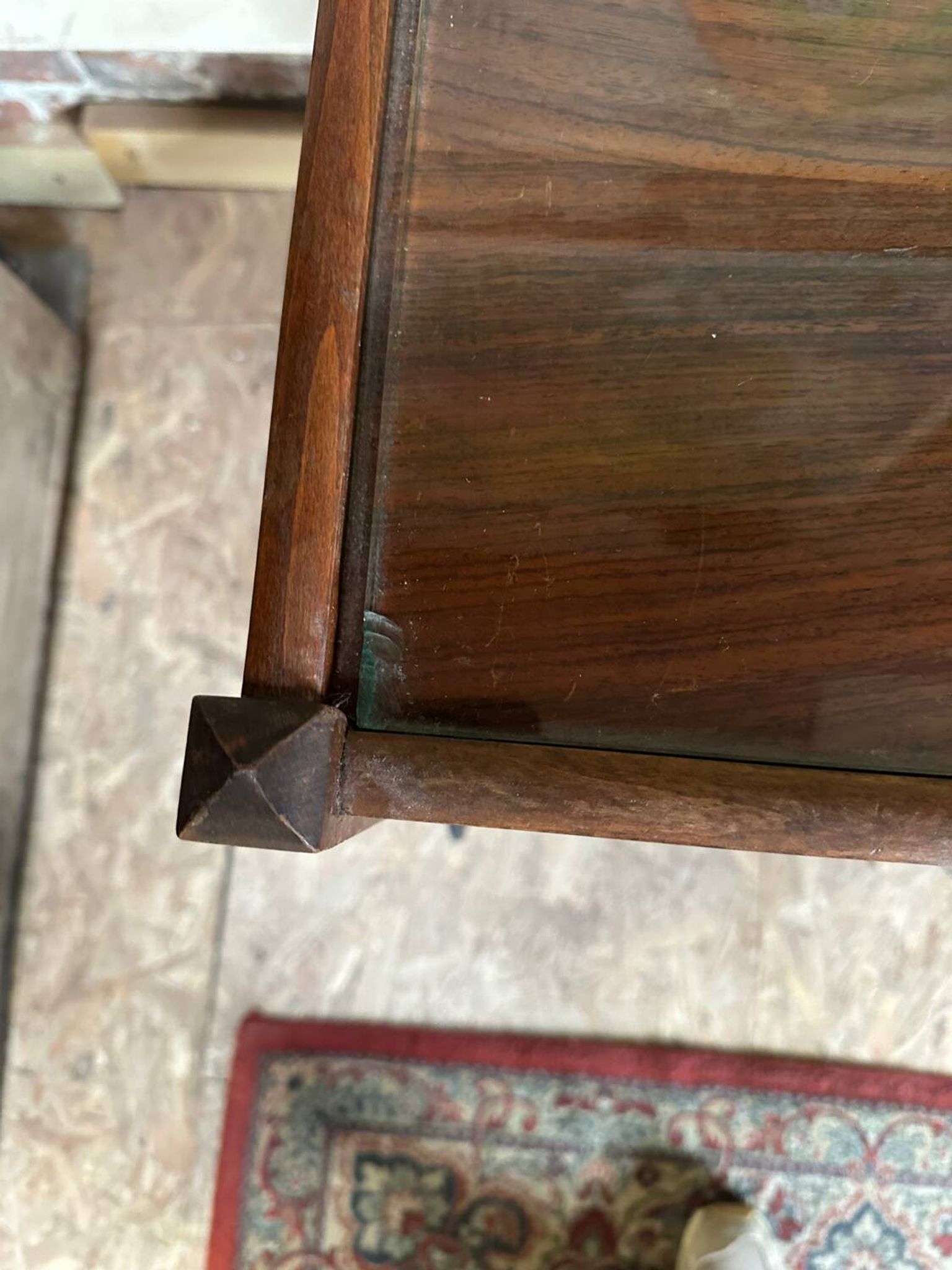 Bar - antique serving trolley on wheels
