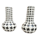 2 x Pied de poule vases / 1980s