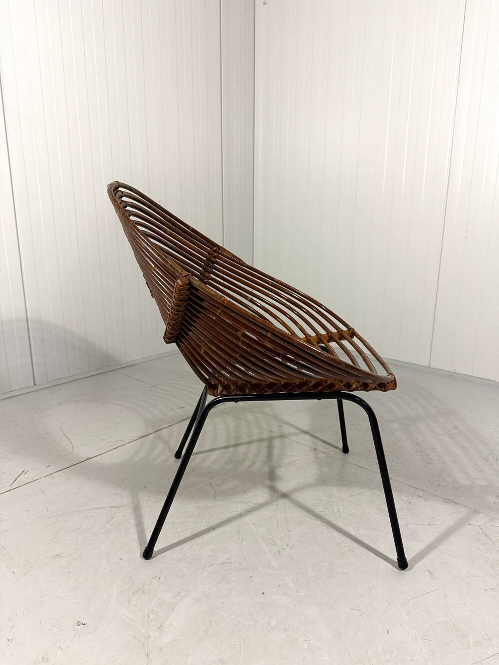 Rattan easy chairs by Rohé Noordwolde, Netherlands 1950-60’s