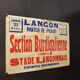 Affiche "Match de Rugby" ville de Langon années 1930