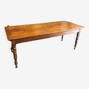 Farm table with turned legs