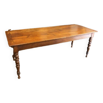 Farm table with turned legs